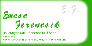 emese ferencsik business card